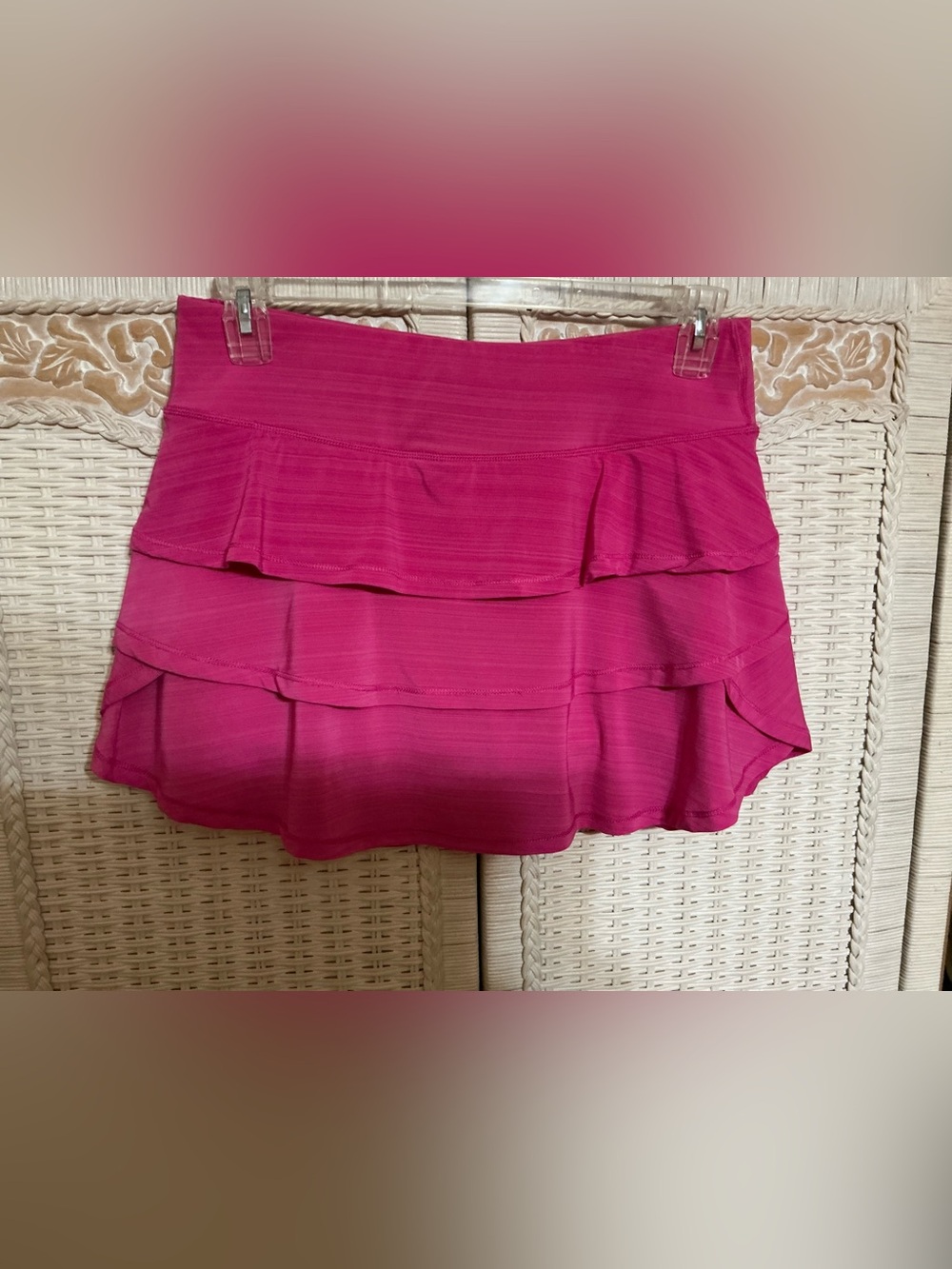 Calvin Klein Layered Ruffle Mini Skirt - Fuchsia